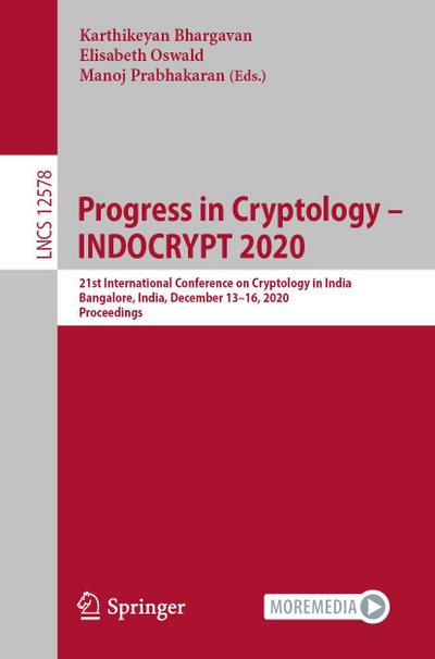 Progress in Cryptology -  INDOCRYPT 2020