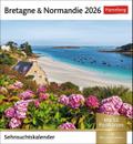 Bretagne & Normandie Sehnsuchtskalender 2026 - Wochenkalender mit 53 Postkarten