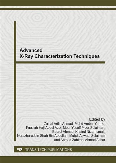 Advanced X-Ray Characterization Techniques