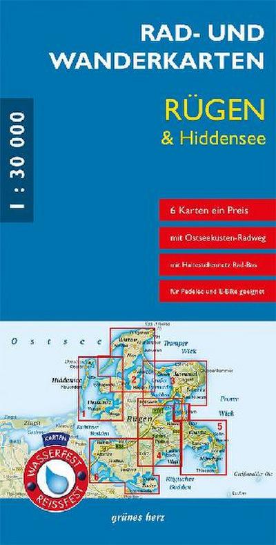Rad- und Wanderkarten-Set Rügen & Hiddensee
