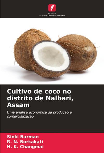 Cultivo de coco no distrito de Nalbari, Assam
