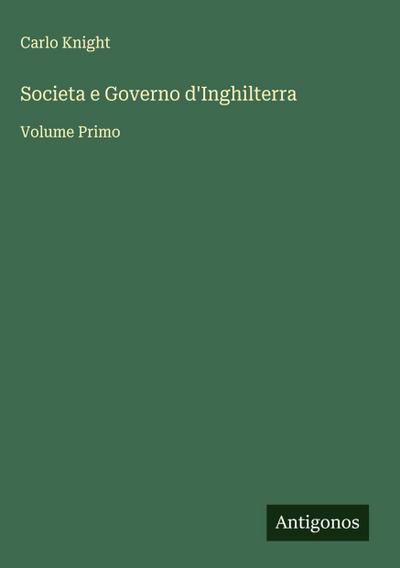 Societa e Governo d’Inghilterra