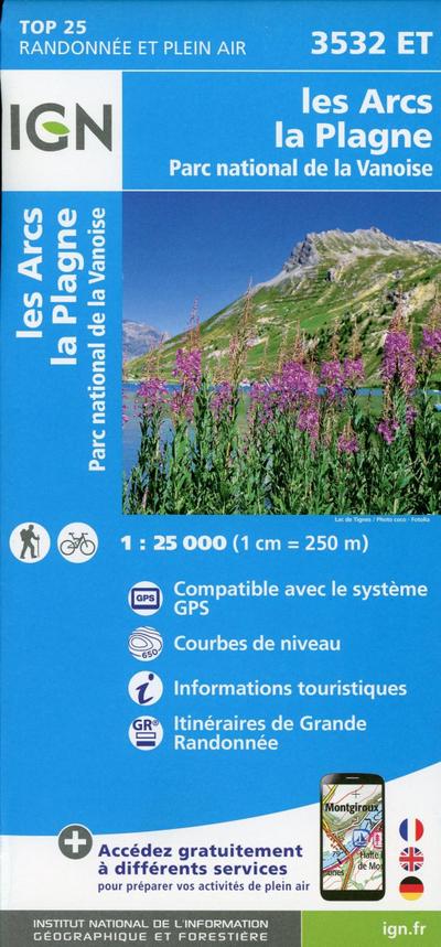 Les Arcs/La Plagne/Pn de la Vanoise (Gps) 1:25 000