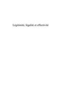 Legitimite, legalite et effectivite  (to