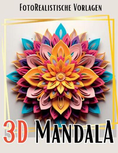 3D Mandala Malbuch "Black & White"