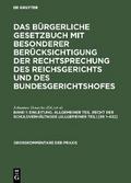 Einleitung. Allgemeiner Teil. Recht der Schuldverhältnisse (Allgemeiner Teil) [§§ 1-432]