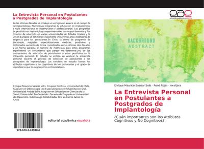 La Entrevista Personal en Postulantes a Postgrados de Implantología