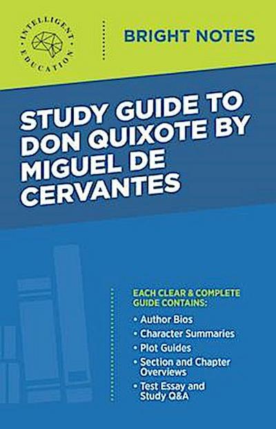 Study Guide to Don Quixote by Miguel de Cervantes