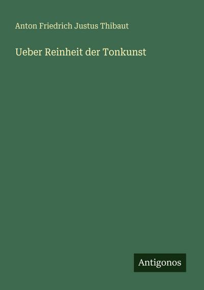 Ueber Reinheit der Tonkunst