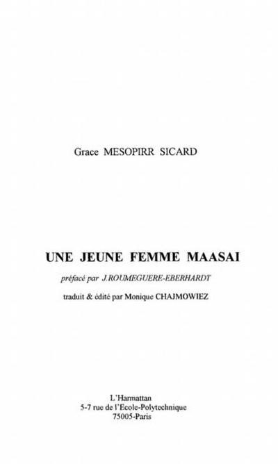 Une jeune femme maasai