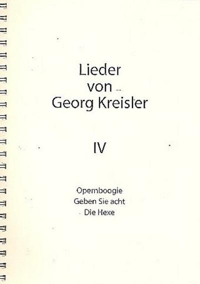 Lieder von Georg Kreisler Band 4für Gesang und Klavier