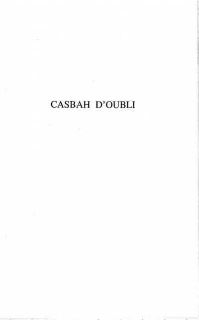 Casbah d’oubli