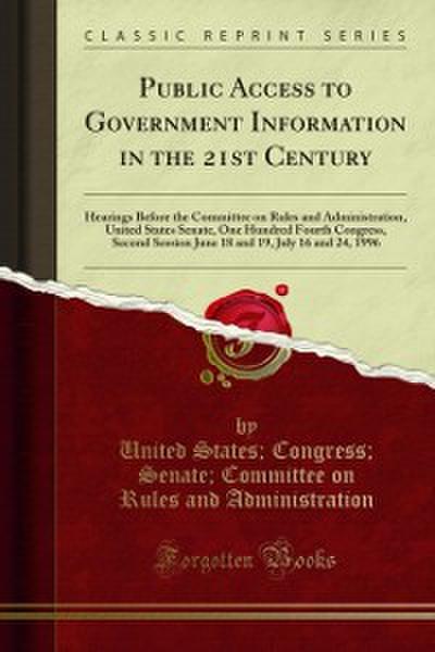 Public Access to Government Information in the 21st Century