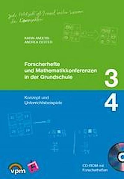Forscherhefte und Mathematikkonferenzen in der Grundschule 3+4, m. CD-ROM