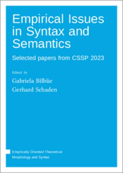 Empirical issues in syntax and semantics