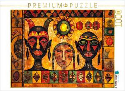 CALVENDO Puzzle Afrikanische Frauen unter der Sonne | 1000 Teile Lege-Größe 64x48cm Foto-Puzzle für glückliche Stunden