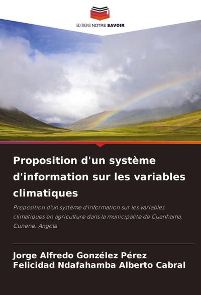 Proposition d’un système d’information sur les variables climatiques