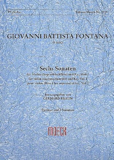 6 Sonaten Band 1 (Nr.1-2)für Violine (Blockflöte) und Bc