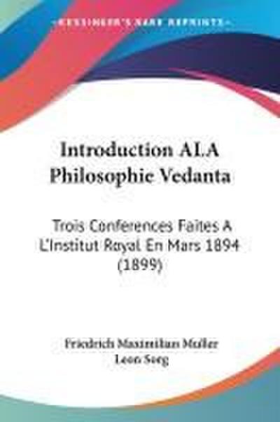 Introduction ALA Philosophie Vedanta