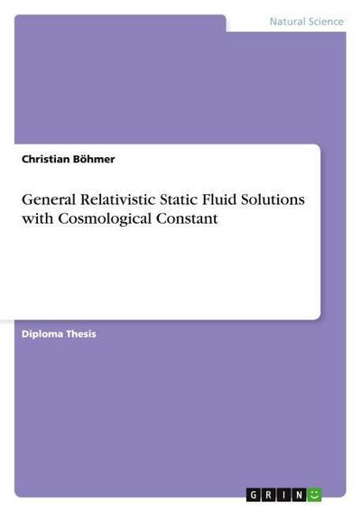 General Relativistic Static Fluid Solutions with Cosmological Constant