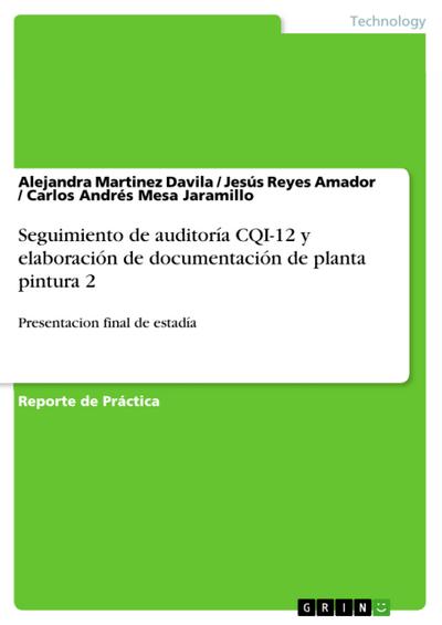 Seguimiento de auditoría CQI-12 y elaboración de documentación de planta pintura 2