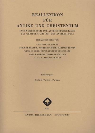 Reallexikon für Antike und Christentum