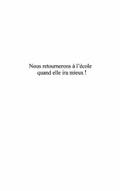 Nous retournerons a l’ecole quand elle i