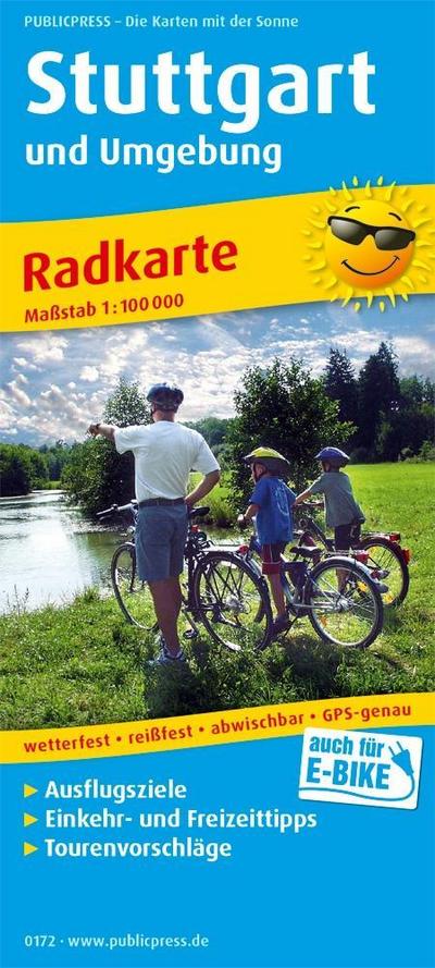 Publicpress Radkarte Stuttgart und Umgebung 1:100.000
