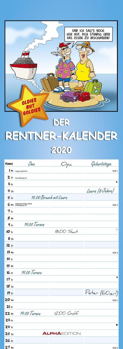 Der Rentnerkalender 2020 - Streifenkalender
