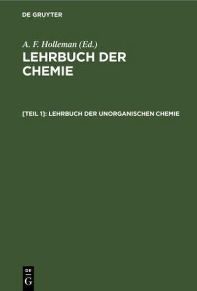 Lehrbuch der unorganischen Chemie