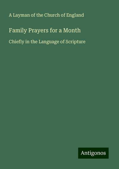 Family Prayers for a Month