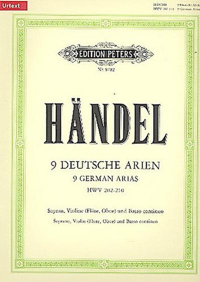 9 Deutsche Arien HWV 202-210 / URTEXT