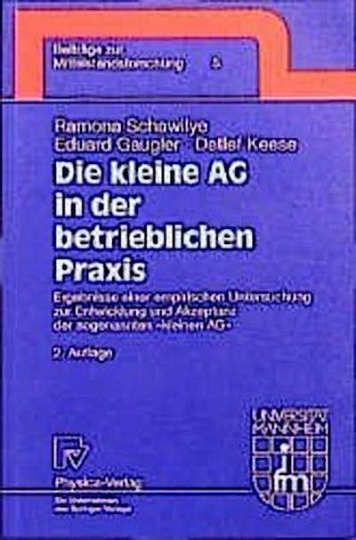 Die kleine AG in der betrieblichen Praxis