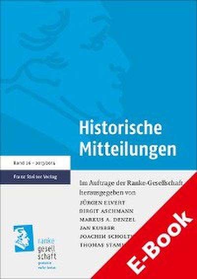 Historische Mitteilungen 26 (2013/2014)