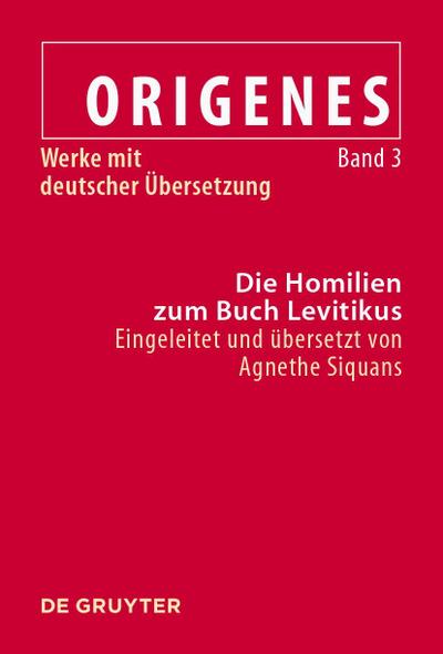 Die Homilien zum Buch Levitikus