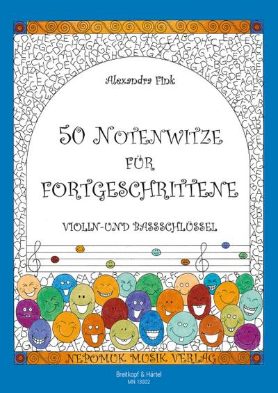 50 Notenwitze für Fortgeschrittene, Ausgabe: Violin- und Bassschlüssel
