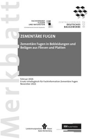 Merkblatt Zementäre Fugen: 2026-02