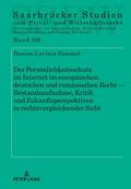 Der Persönlichkeitsschutz im Internet im europäisc