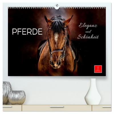 Eleganz und Schönheit - Pferde (hochwertiger Premium Wandkalender 2024 DIN A2 quer), Kunstdruck in Hochglanz