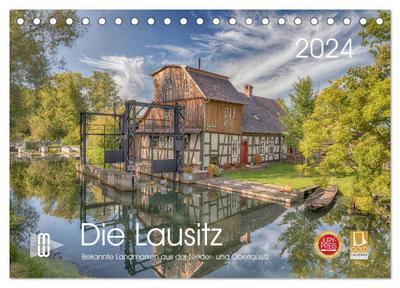 Die Lausitz - Landmarken der Nieder- und Oberlausitz (Tischkalender 2024 DIN A5 quer), CALVENDO Monatskalender