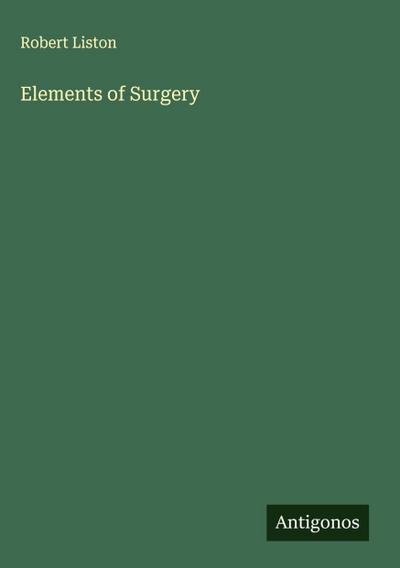 Elements of Surgery
