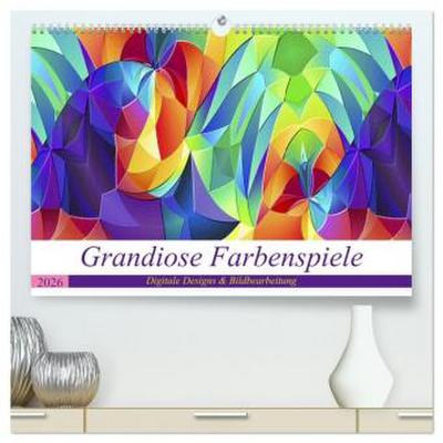 Grandiose Farbenspiele (hochwertiger Premium Wandkalender 2026 DIN A2 quer), Kunstdruck in Hochglanz