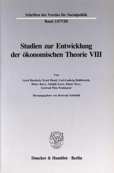 Deutsche Nationalökonomie in der Zwischenkriegszeit.