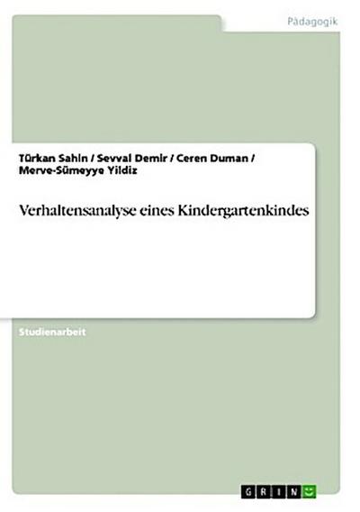 Verhaltensanalyse eines Kindergartenkindes