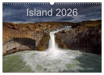 Island (Wandkalender 2026 DIN A3 quer), CALVENDO Monatskalender