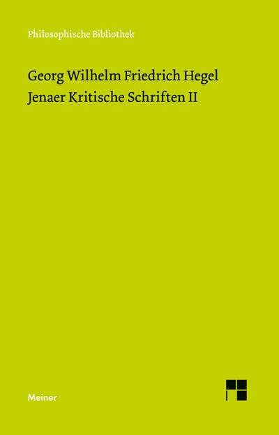 Jenaer Kritische Schriften II