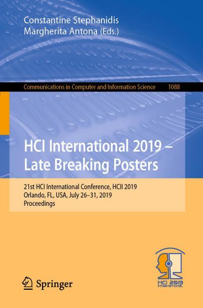 HCI International 2019 - Late Breaking Posters