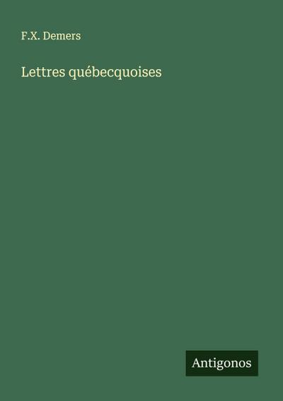Lettres québecquoises