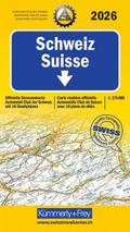 Kümmerly+Frey Strassenkarte ACS Schweiz 2026 1:275.000
