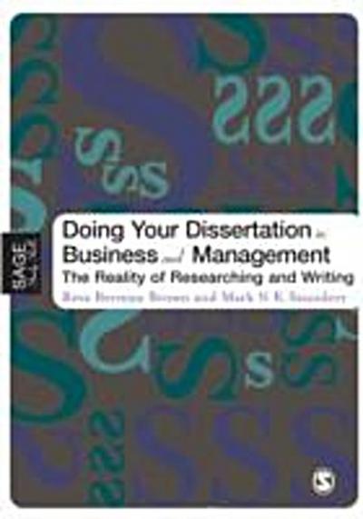 Doing Your Dissertation in Business and Management